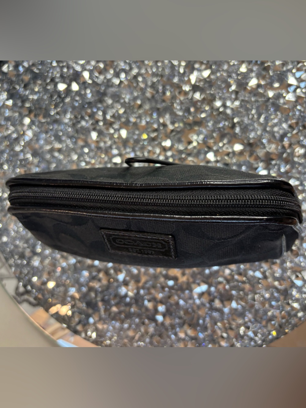 Coach Black Signature Jacquard Cosmetic Pouch - Picture 4 of 10
